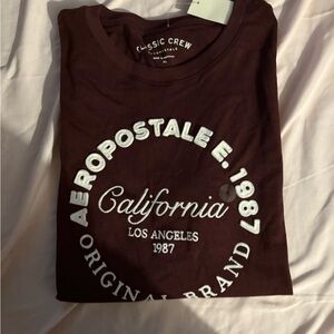 Aeropostale Men's Burgundy Graphic Tee